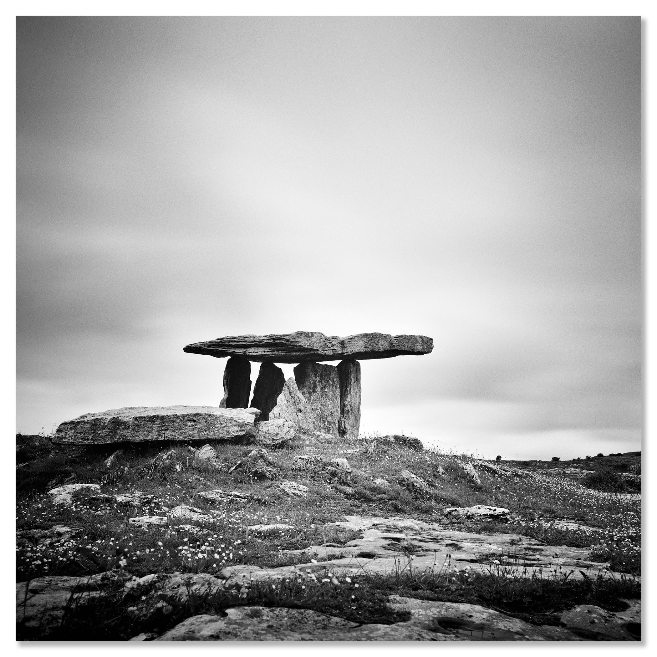 Irish megalithic Tomb Ireland monochrome photograph landscape limited For Sale 3