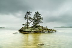 Island in jaune Water, grande photographie en couleur, paysage, édition limitée