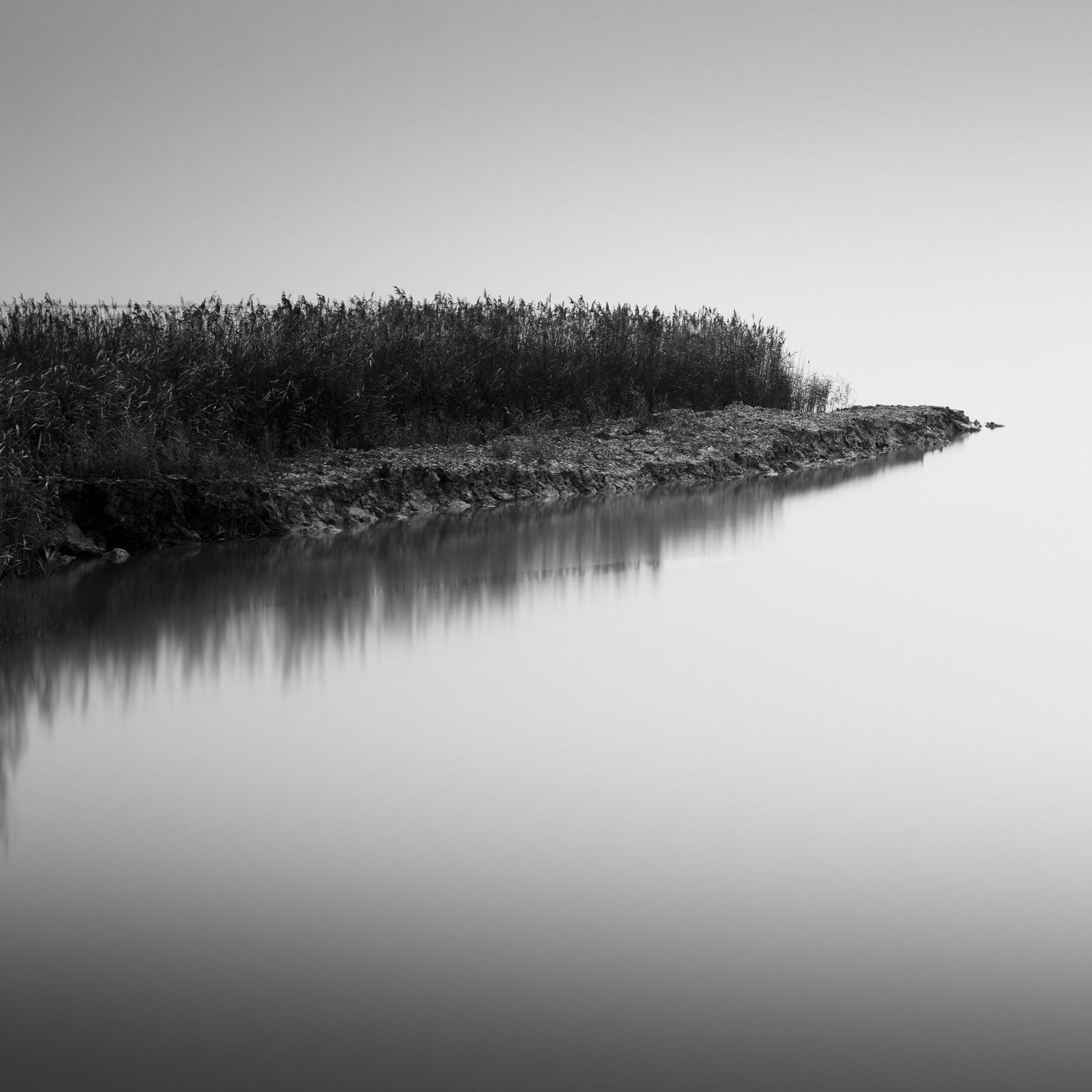 Jetty on calm Lake Panorama, black and white photography, waterscape fine art  For Sale 5