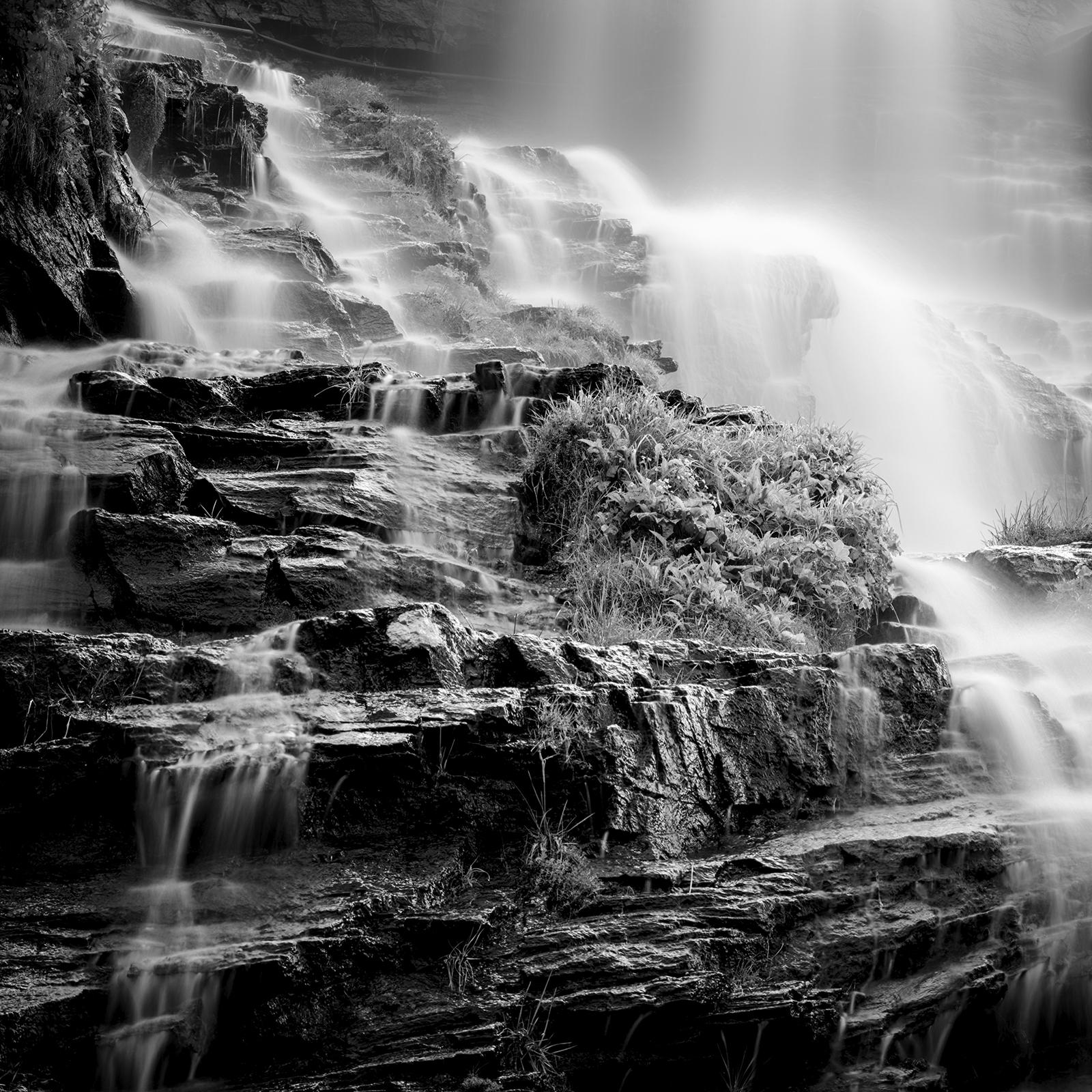 Klockelefall Waterfall, black and white art photography, waterscape, landscape  For Sale 5