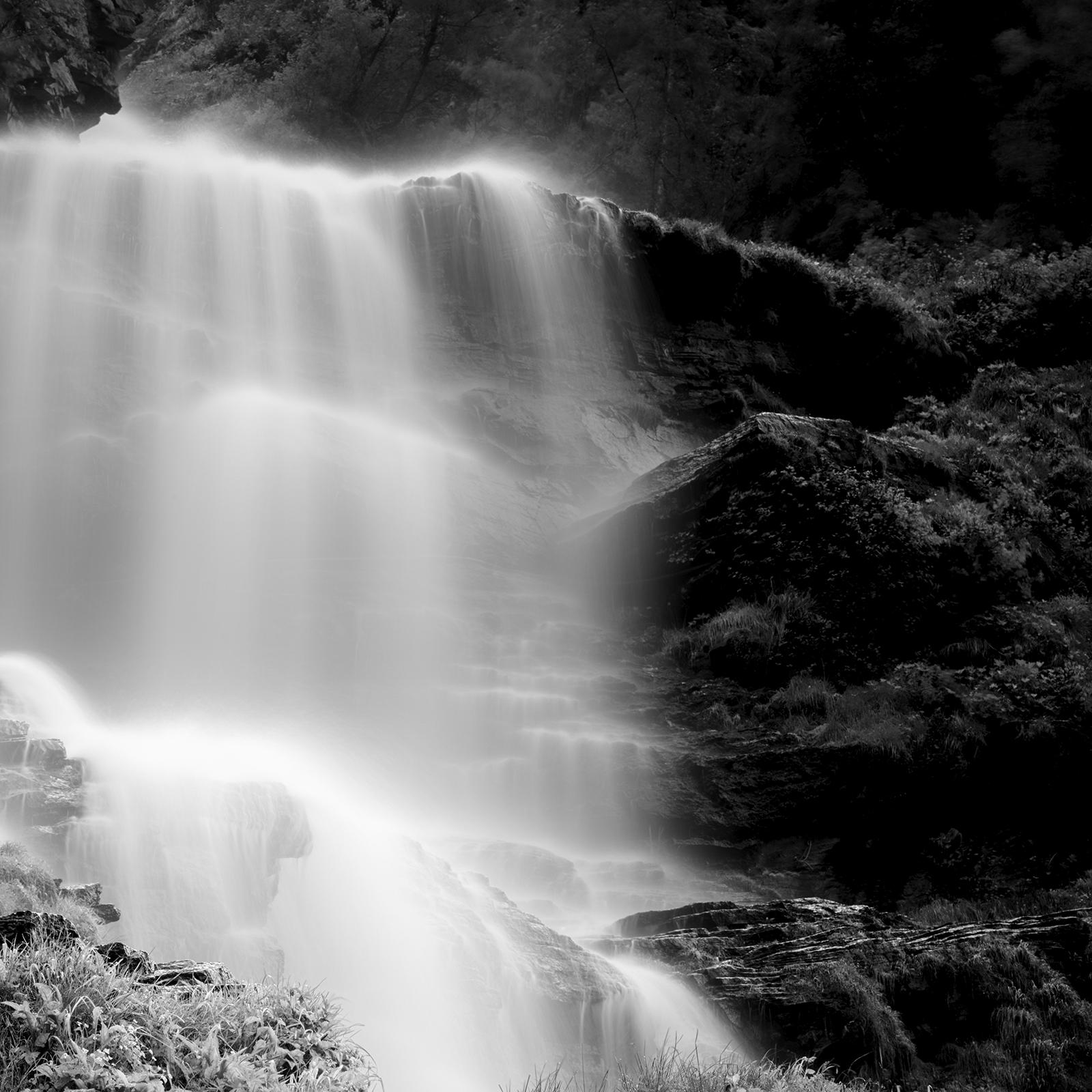 Klockelefall Waterfall, black and white art photography, waterscape, landscape  For Sale 3
