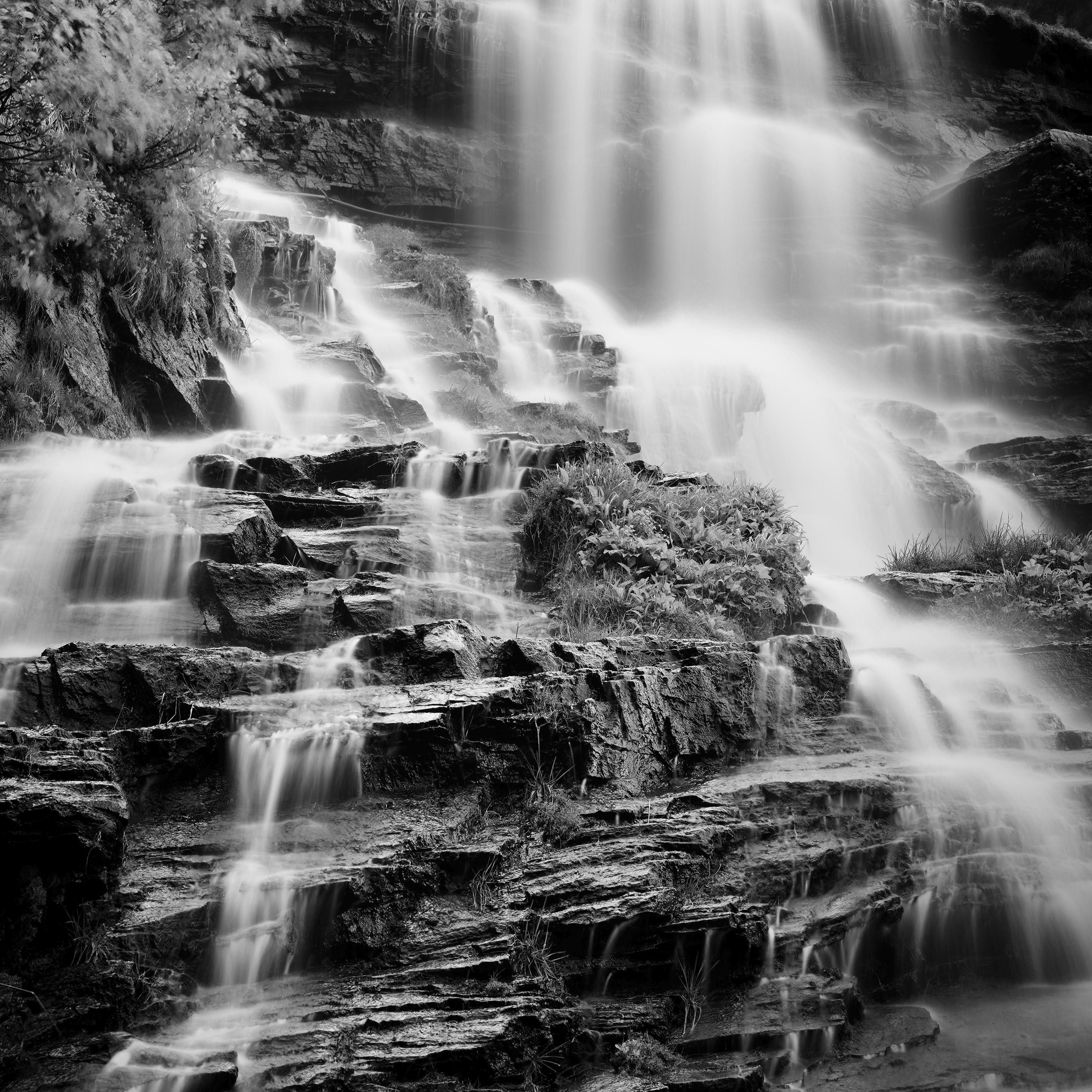 Klockelefall, Waterfall, Mountain stream, black and white photography, landscape For Sale 4