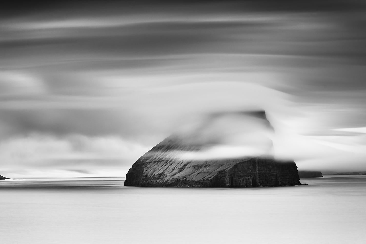 Gerald Berghammer Black and White Photograph - Koltur Island, Faroe Islands, Monochrome Photograph, Seascape, Limited Edition