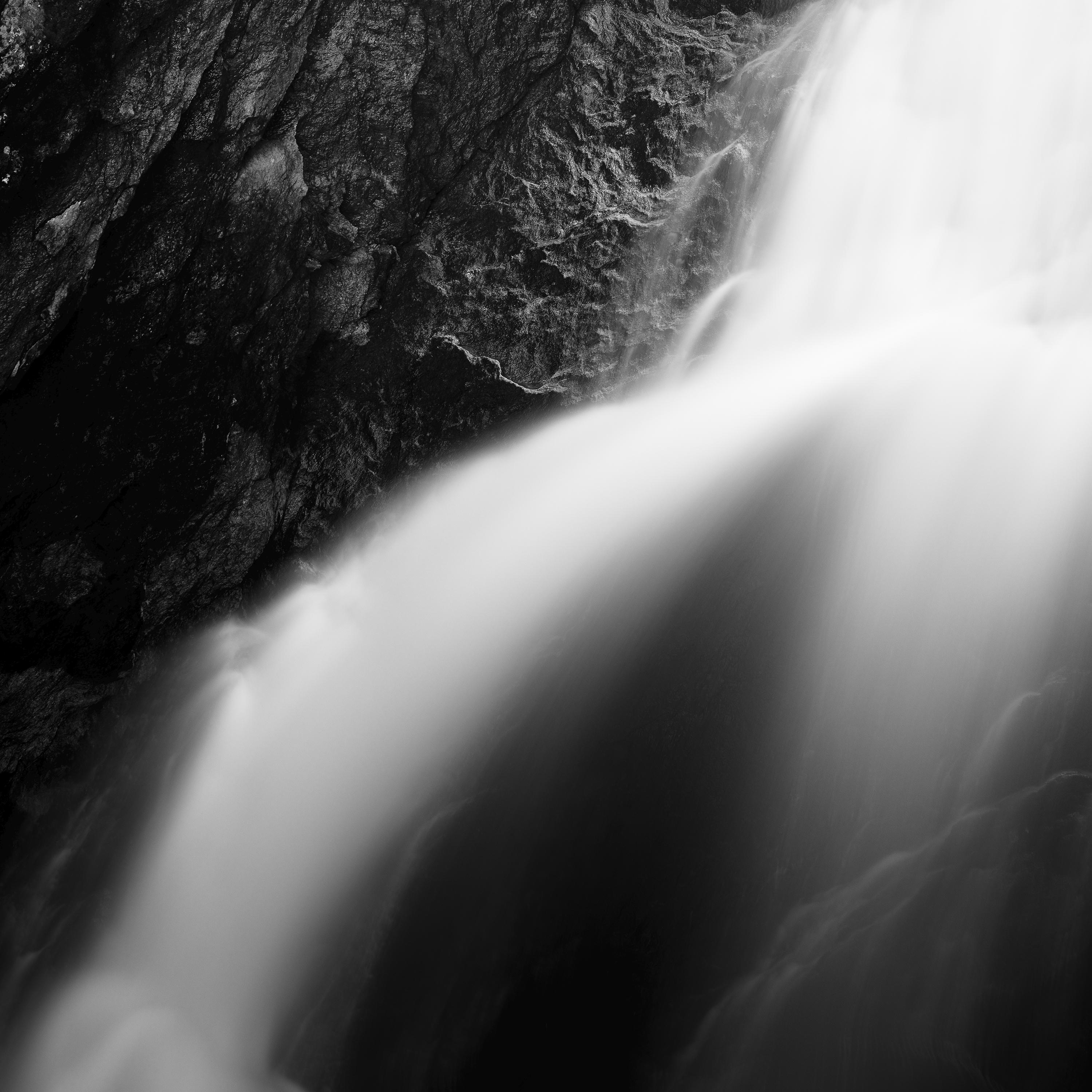 Krimmler Ache, waterfall, mountain river, black and white photography, landscape For Sale 4