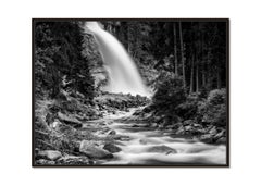 Krimmler Wasserfall, Gebirgsbach, Schwarz-Weiß-Kunstfotografie, Landschaft