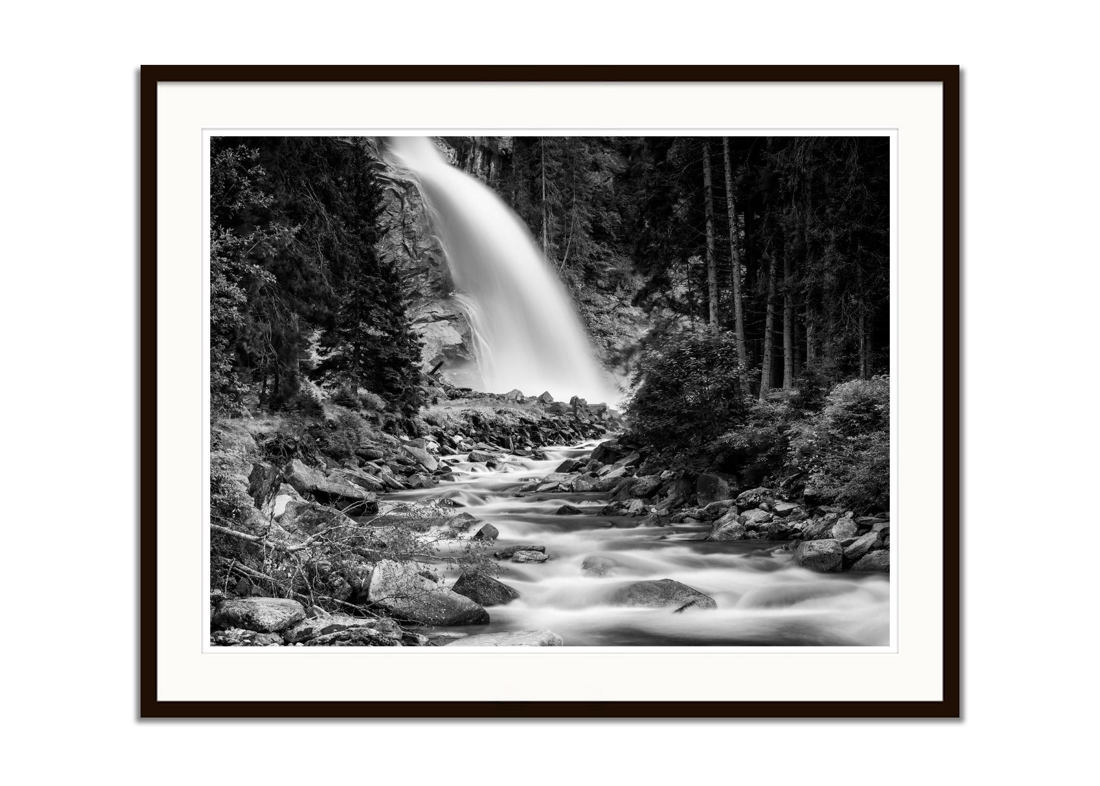 waterfall illustration black and white