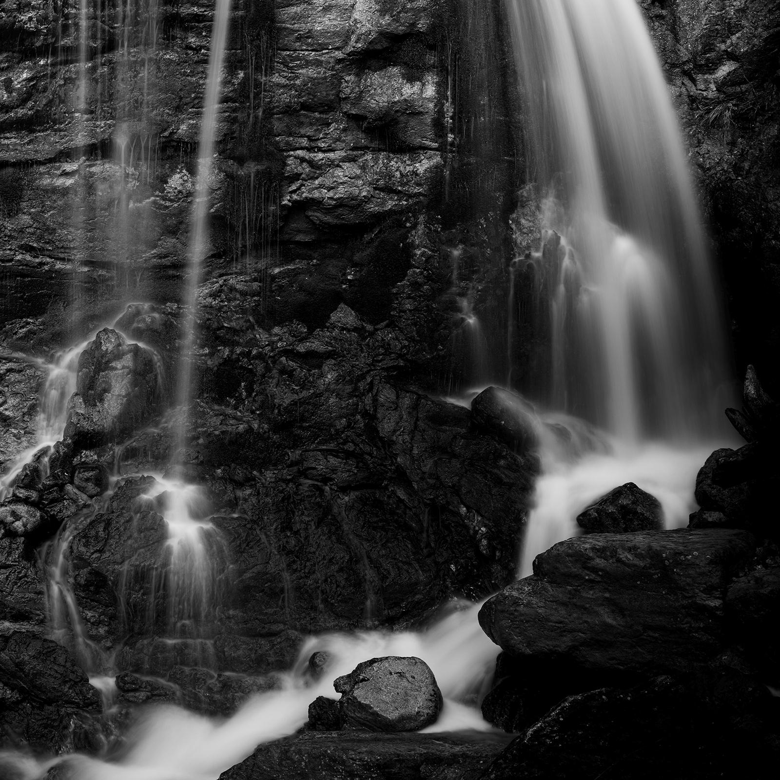 Kuhflucht, lower Waterfall, Germany, black and white art landscape photography For Sale 6