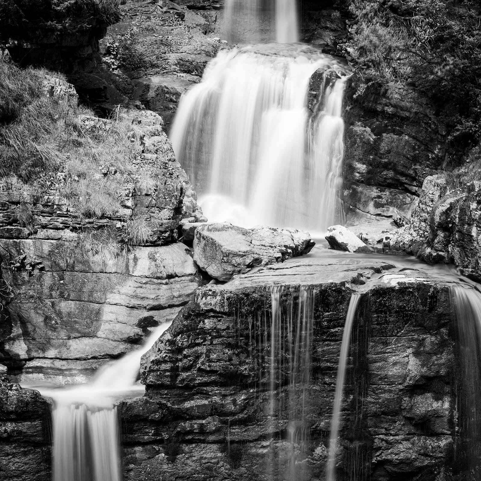 Kuhflucht, lower Waterfall, Germany, black and white art landscape photography For Sale 4