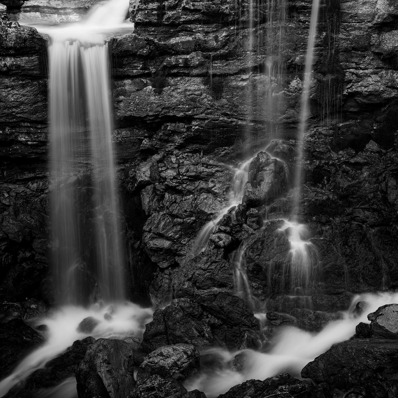 Kuhflucht, lower Waterfall, Germany, black and white art landscape photography For Sale 5