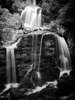 Kuhflucht, lower Waterfall, Germany, black and white art landscape photography