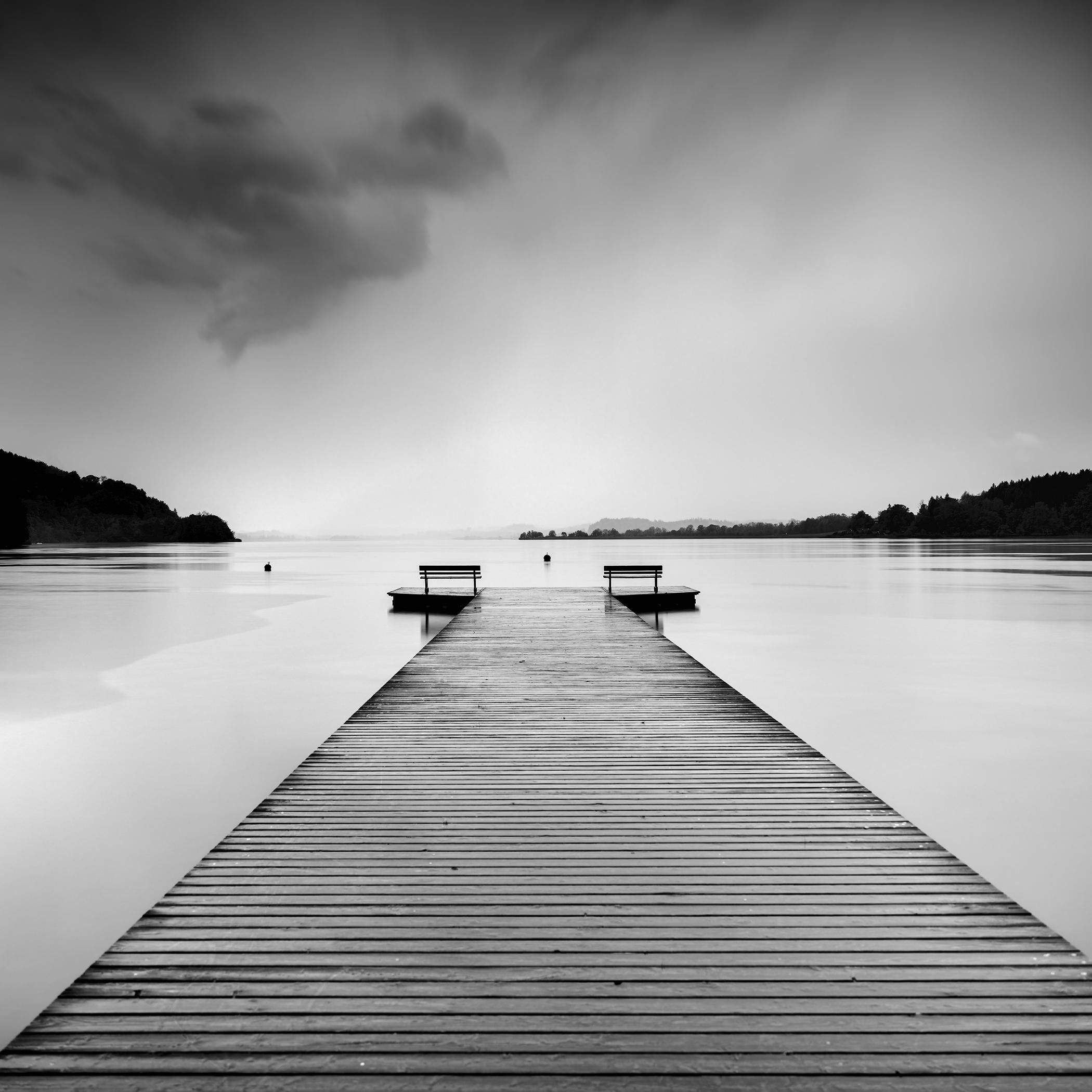 Lakeside Wooden Jetty — Limited Edition Black and White Photograph