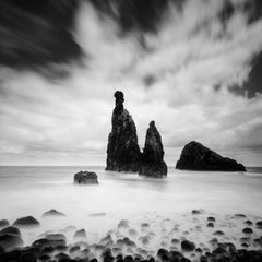 Lava Rocks, Ribeira Da Janela, Portugal, black and white photography, landscape