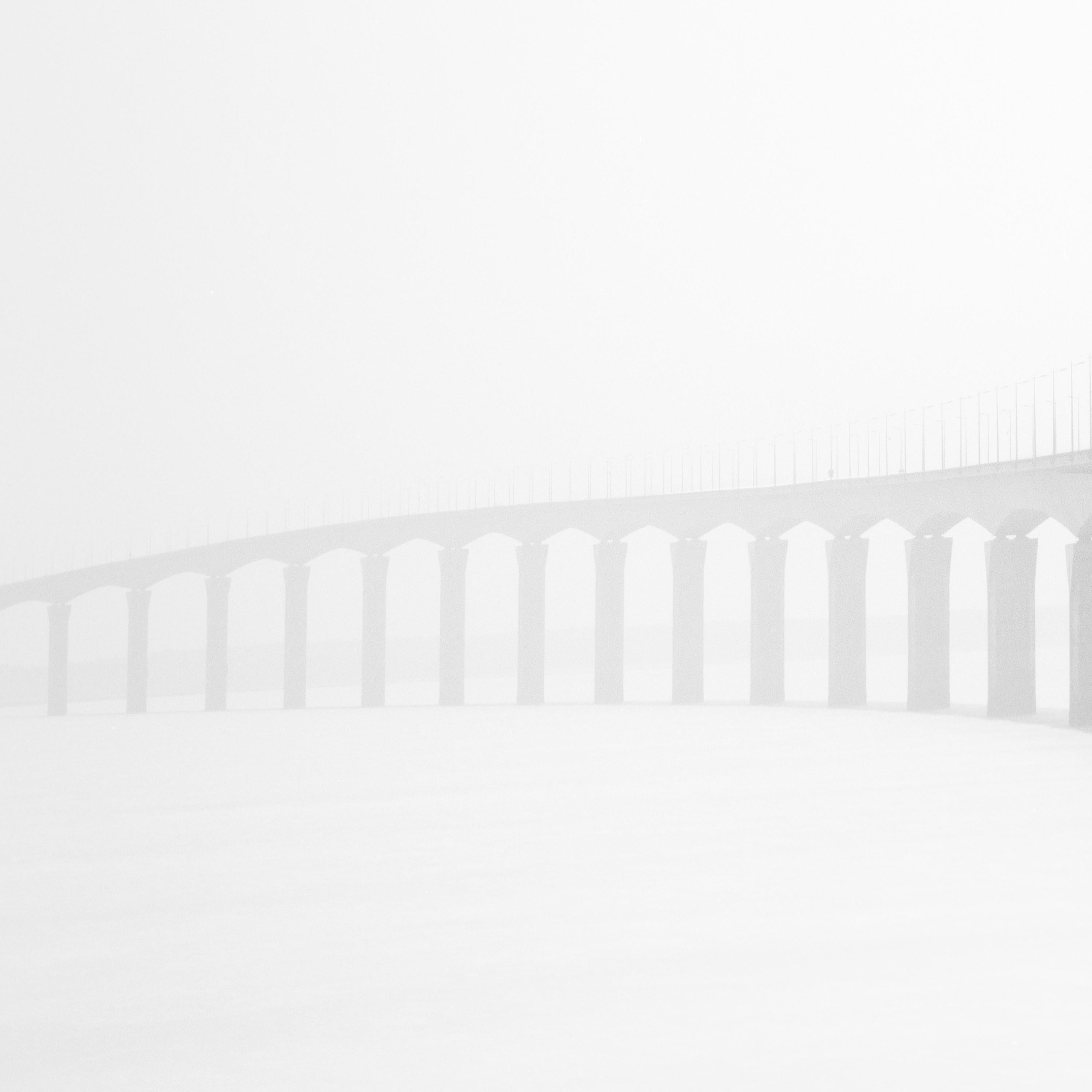 le de Re Bridge, architectural detail, France, black white landscape photography For Sale 4