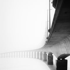 Le de Re Bridge, Architekturdetails, Frankreich, Schwarzweiß-Landschaftsfotografie