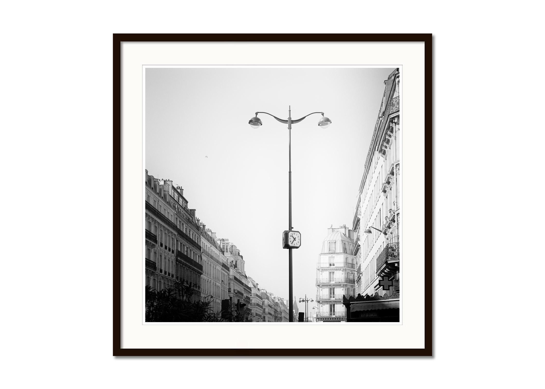 le Parisien, Paris, France, black and white cityscape fine art photography print - Gray Landscape Photograph by Gerald Berghammer