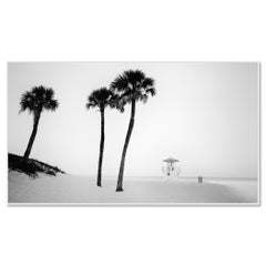Lifeguard Tower, Miami Beach, Florida, USA, black & white landscape photography