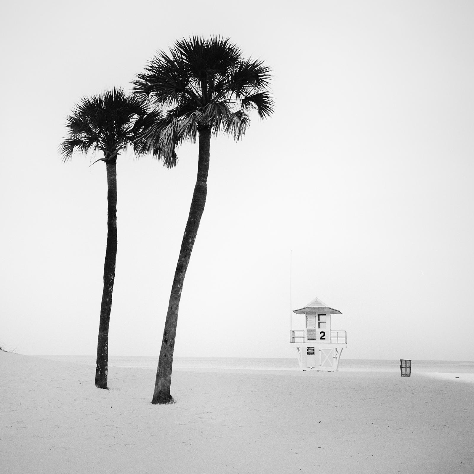 Lifeguard Tower, Miami Beach, Florida, USA, black & white landscape photography For Sale 2