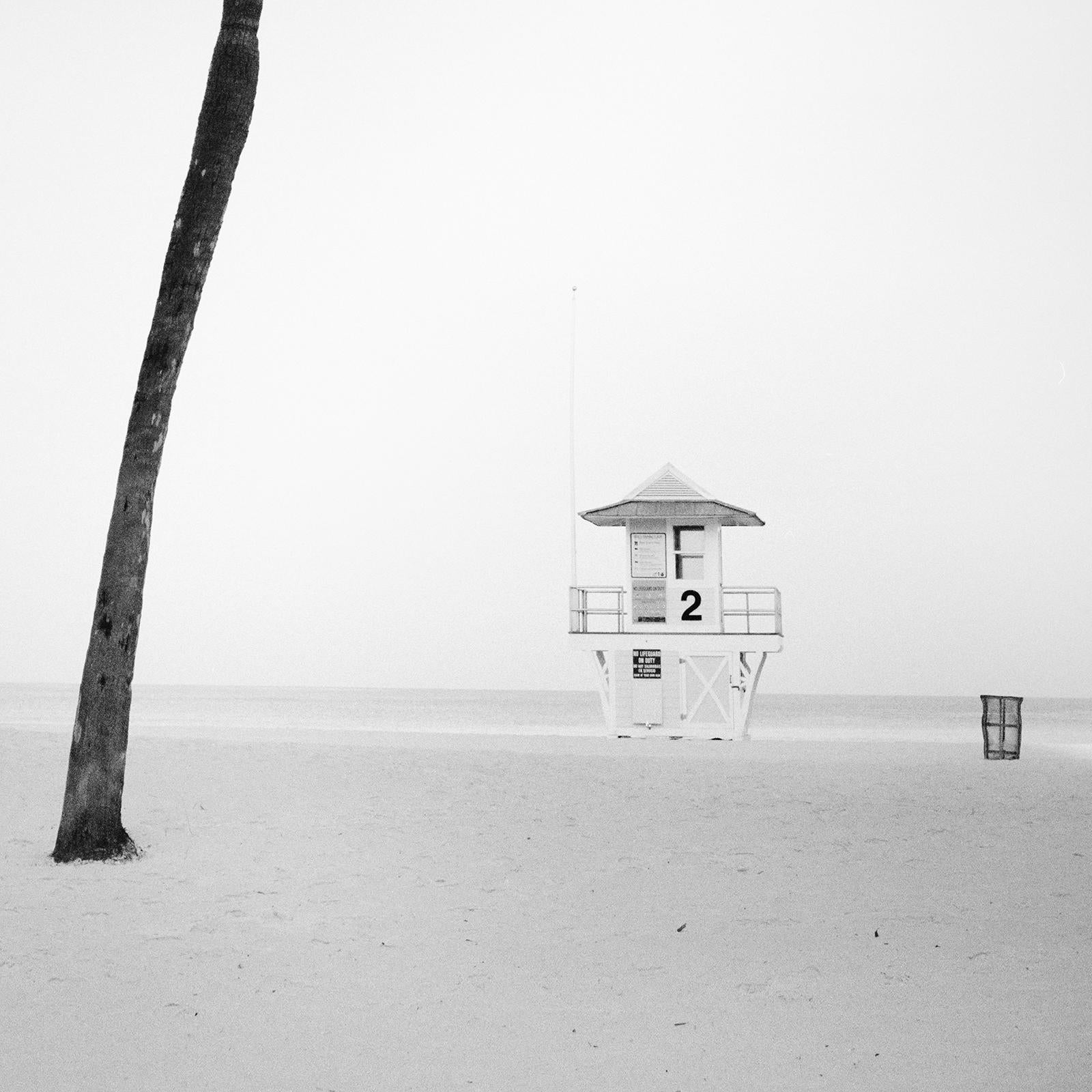 Lifeguard Tower, Miami Beach, Florida, USA, black & white landscape photography For Sale 3