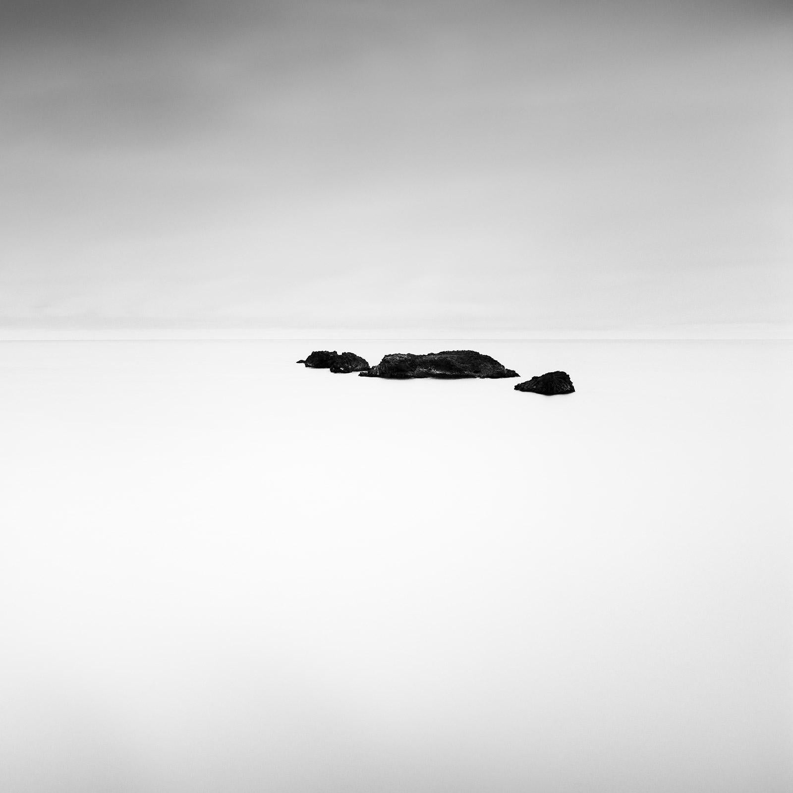 Little Black Island, Iceland, black and white fine art photography, waterscape
