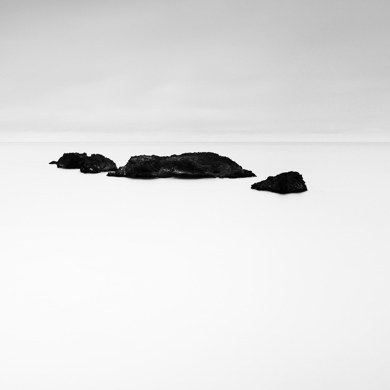 Little Black Island, Iceland, black and white photography, waterscape, fine art For Sale 2