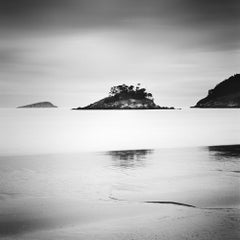 Little Green Island, Beach, Spain, black and white photography, landscape