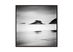 Little Green Island, Beach, Spain, black and white photography, landscape