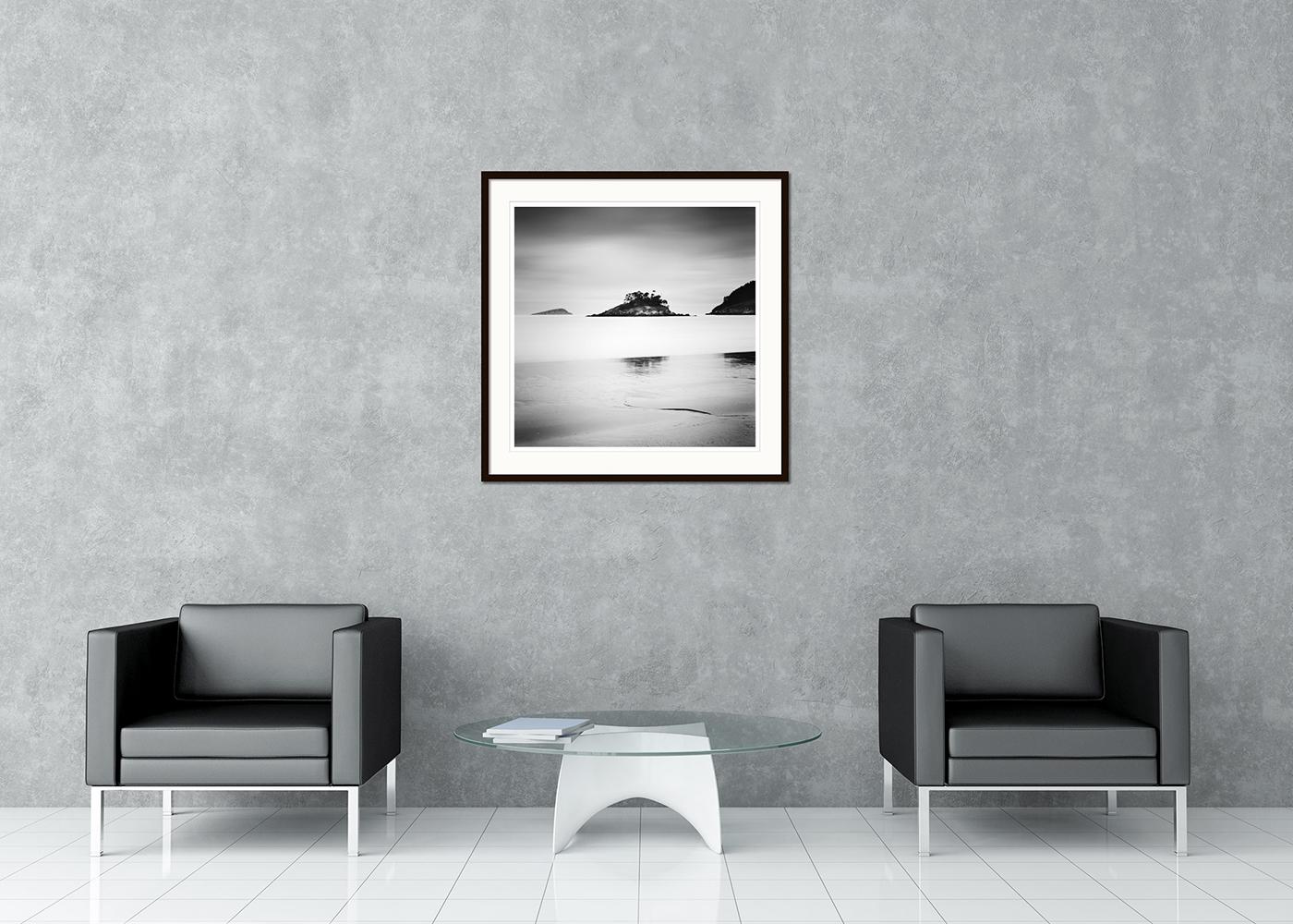 Paesaggio acquatico in bianco e nero a lunga esposizione - fotografia di paesaggio. Stampa con inchiostro a pigmenti d'archivio in edizione limitata di 9 esemplari. Tutte le stampe di Gerald Berghammer sono realizzate su ordinazione in edizione