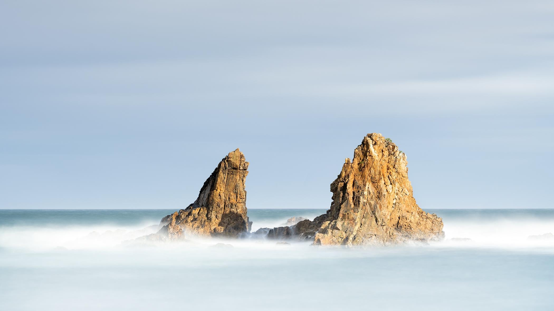 Landscape Photograph Gerald Berghammer - Little Rock Island Panorama - photographie de paysage marin en pose longue