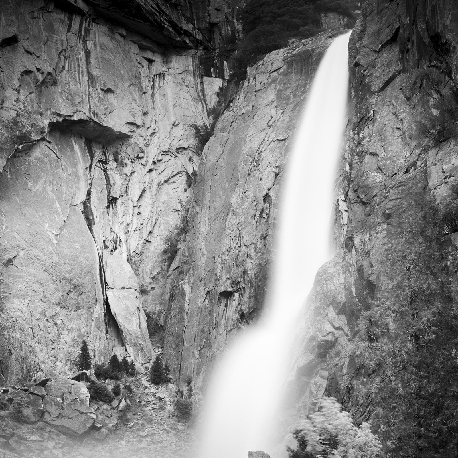 Lower Yosemite Falls, California, USA, black and white photography, landscape For Sale 5