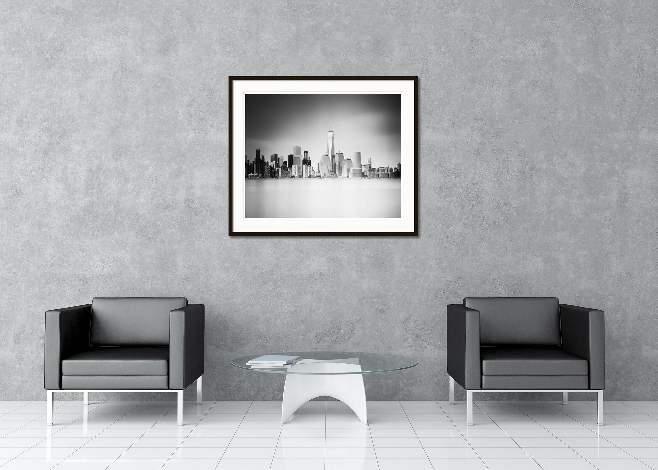 Black and white fine art long exposure cityscape - landscape photography. Archival pigment ink print as part of a limited edition of 20. All Gerald Berghammer prints are made to order in limited editions on Hahnemuehle Photo Rag Baryta. Each print