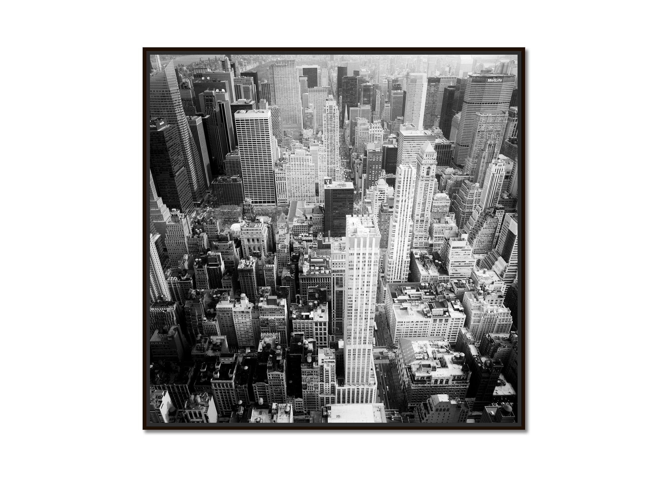 Manhattan, Skyscraper, New York City, USA, black & white photography, cityscape - Photograph by Gerald Berghammer