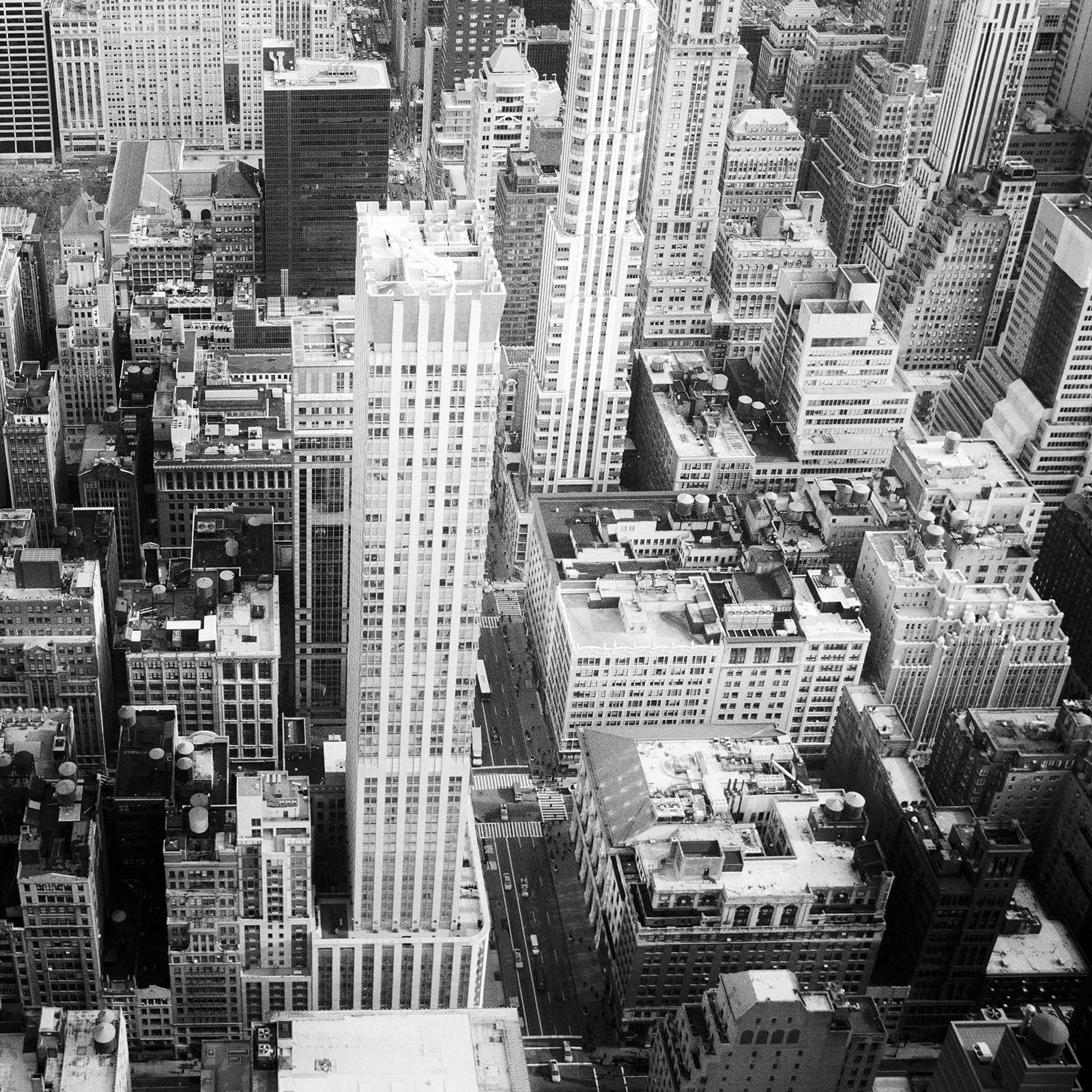 Manhattan, Skyscraper, New York City, USA, black & white photography, cityscape For Sale 4