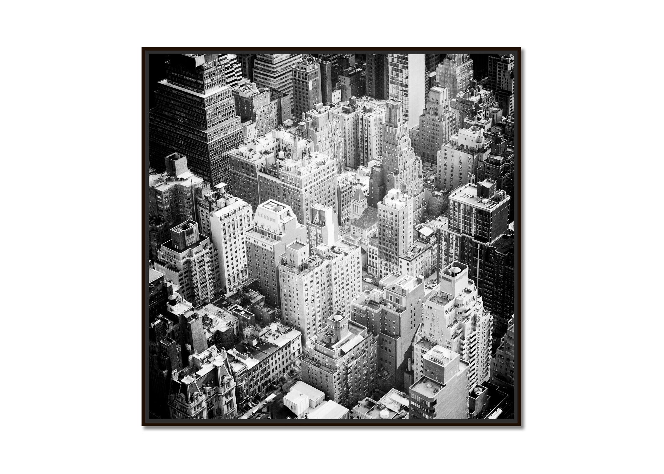 Manhattan Top of the Rock New York City black white art cityscape photography - Photograph by Gerald Berghammer