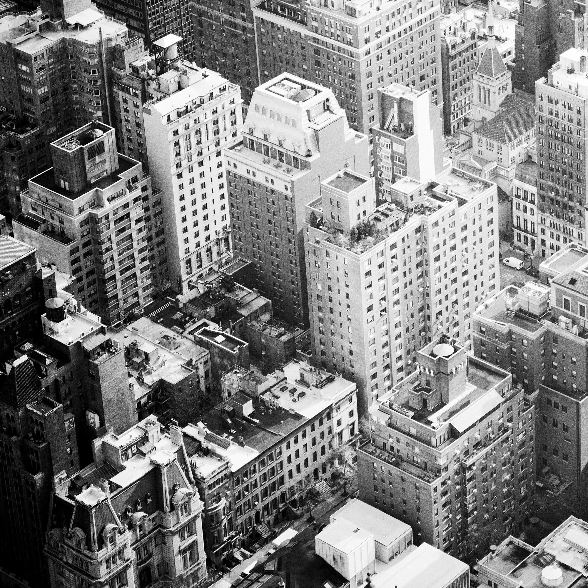 Manhattan, Top of the Rock, Nueva York, fotografía en blanco y negro, limitada en venta 5