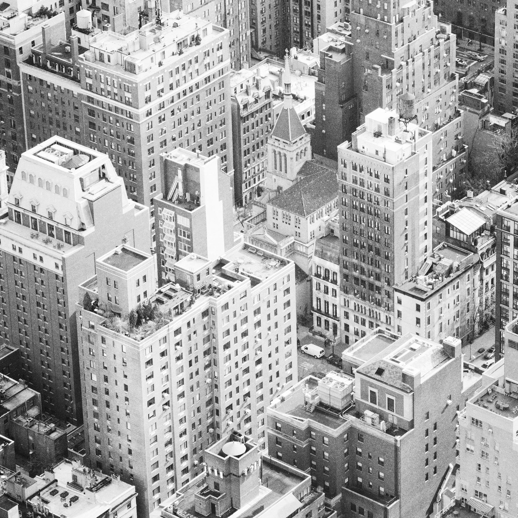 Manhattan, Top of the Rock, Nueva York, fotografía en blanco y negro, limitada en venta 7