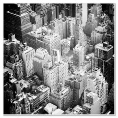 Manhattan, Top of the Rock, New York City, fotografia in bianco e nero, limited