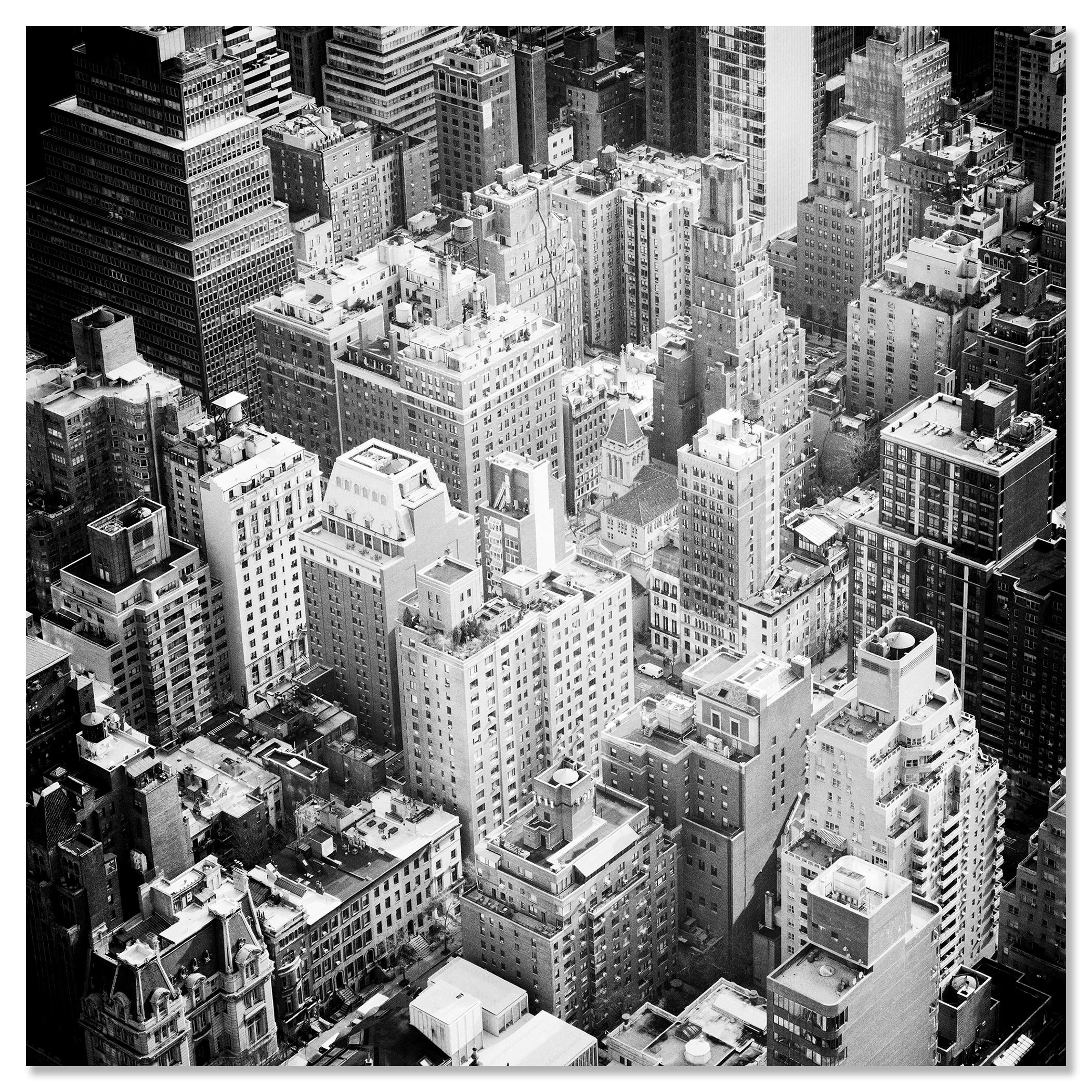 Manhattan, Top of the Rock, Nueva York, fotografía en blanco y negro, limitada en venta 3