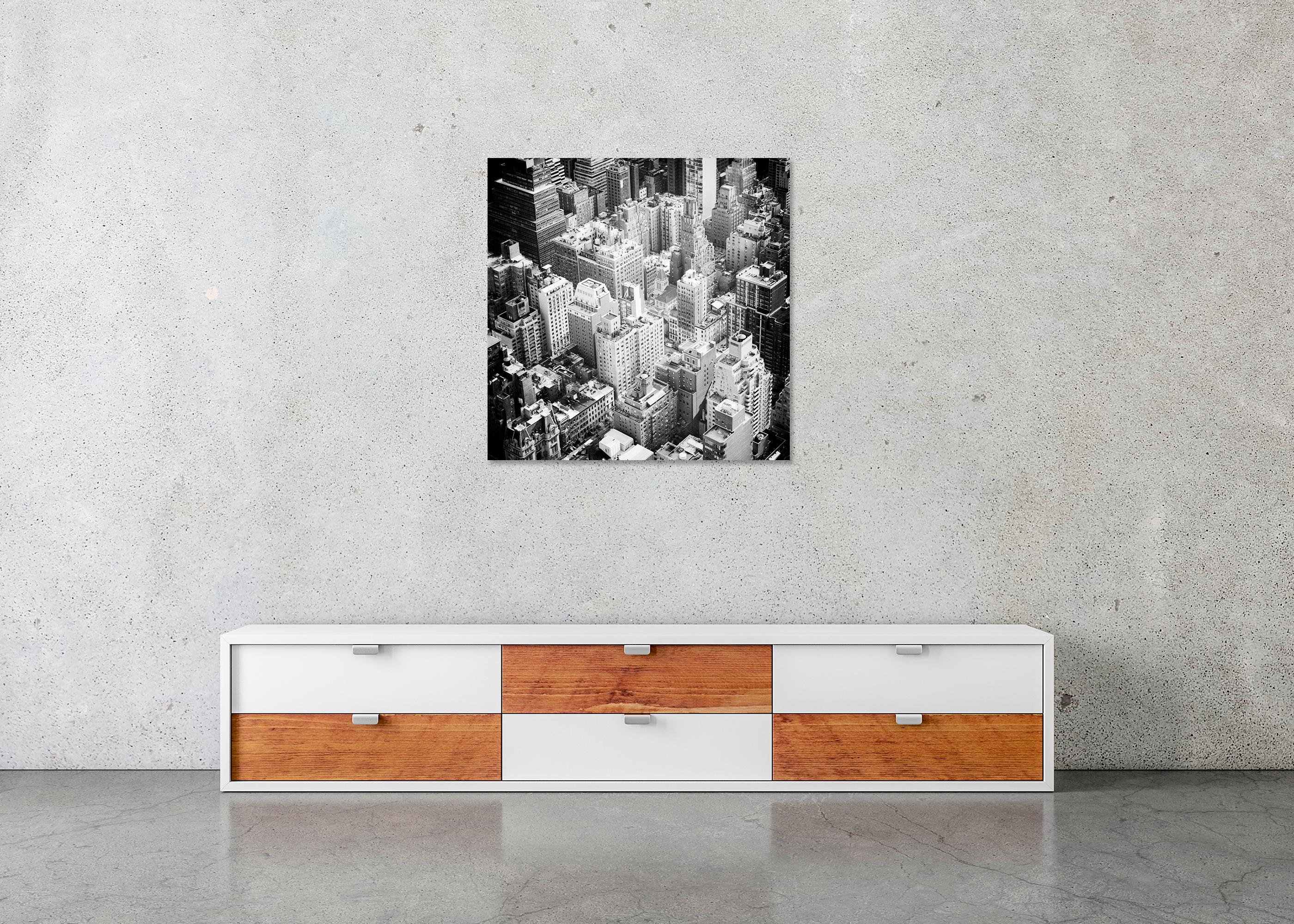 Manhattan, Top of the Rock, Nueva York, fotografía en blanco y negro, limitada en venta 4