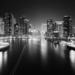 Marina Night - Port - black and white photography - limited edition landscape
