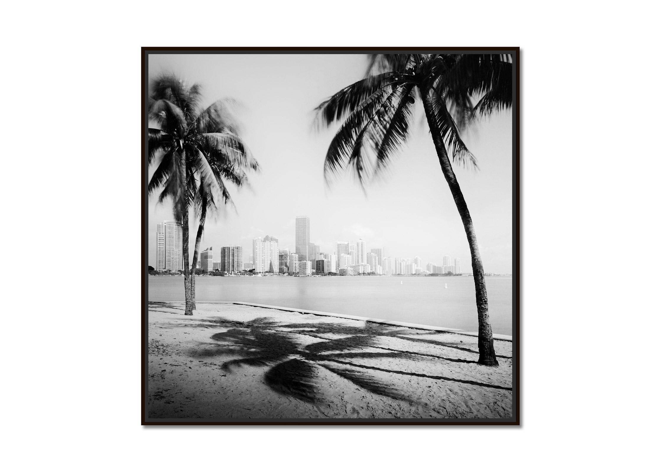 Miami Beach Skyline, Florida, USA, black and white fineart landscape photography - Photograph by Gerald Berghammer