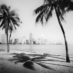 Miami Beach Skyline, Florida, USA, black and white fineart landscape photography