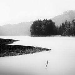 Minutes de silence, lac de montagne, photographie en noir et blanc, art, paysage