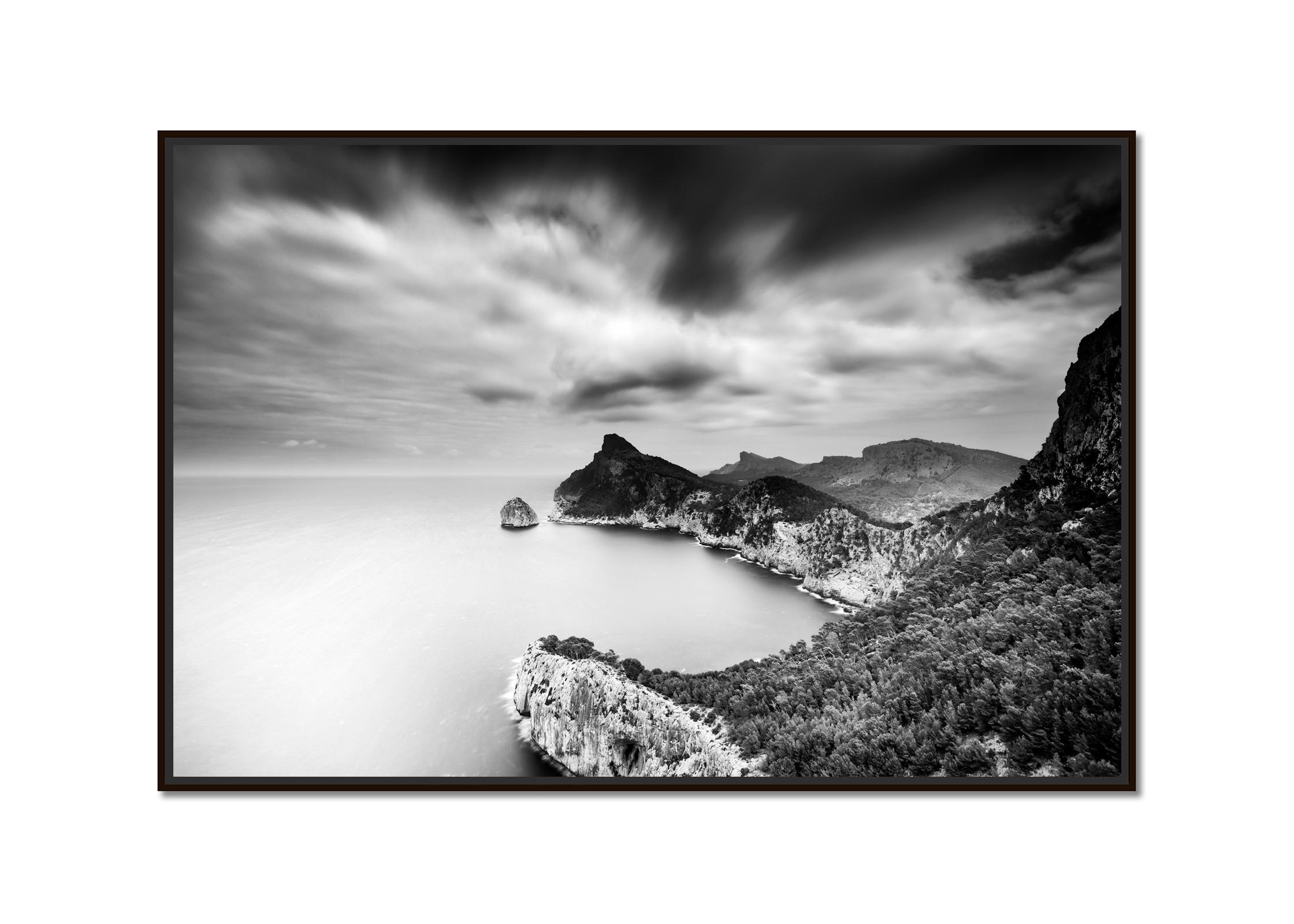Mirador Es Colomer, Mallorca, Spain, Black and white photography, art landscape - Photograph by Gerald Berghammer