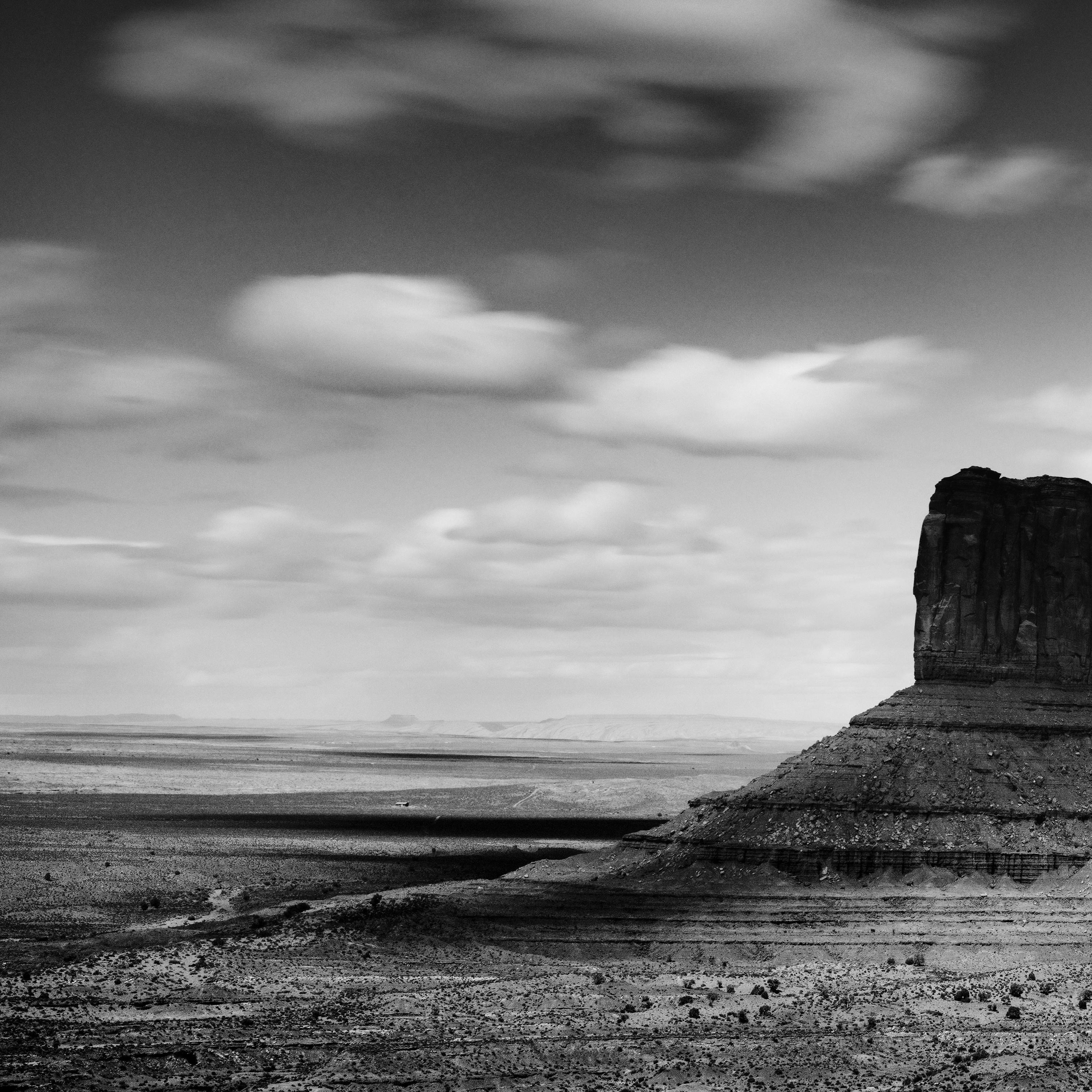 Monument Valley Panorama, Mojave Desert, black and white landscape photography For Sale 3