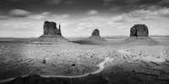 Monument Valley, Panorama, Arizona, USA, Schwarzweißfotografie, Landschaft