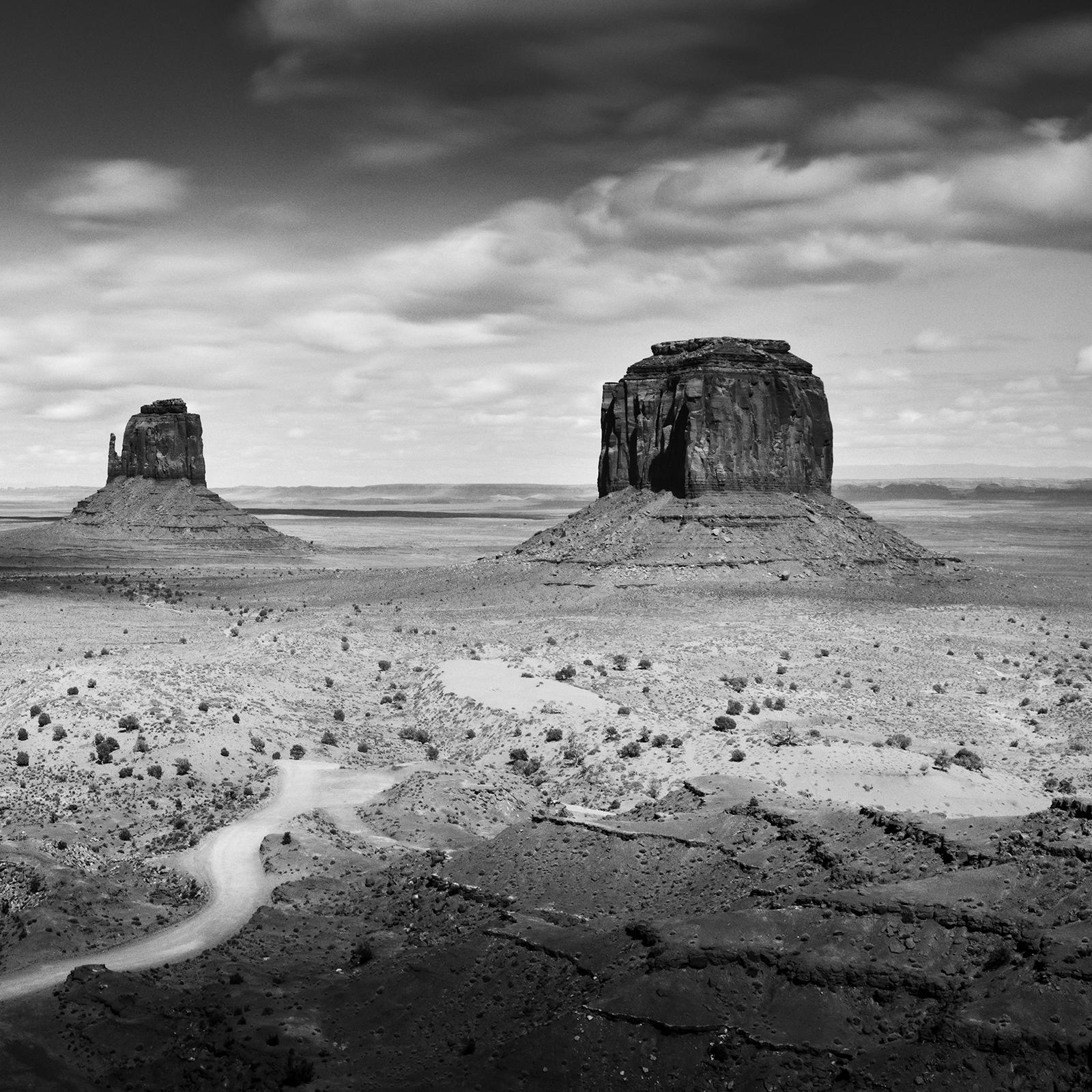 Monument Valley, Panorama, Arizona, USA, black and white photography, landscape For Sale 5