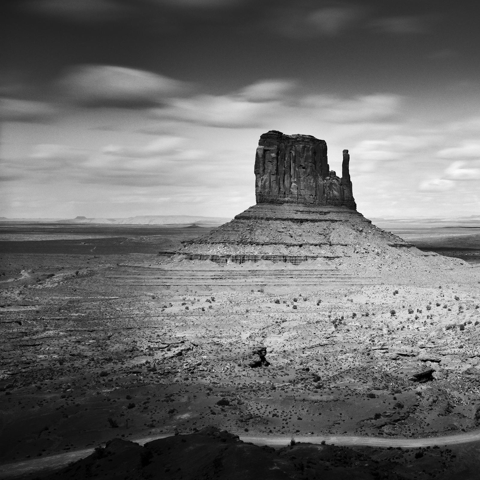 Monument Valley, Panorama, Arizona, USA, black and white photography, landscape For Sale 3