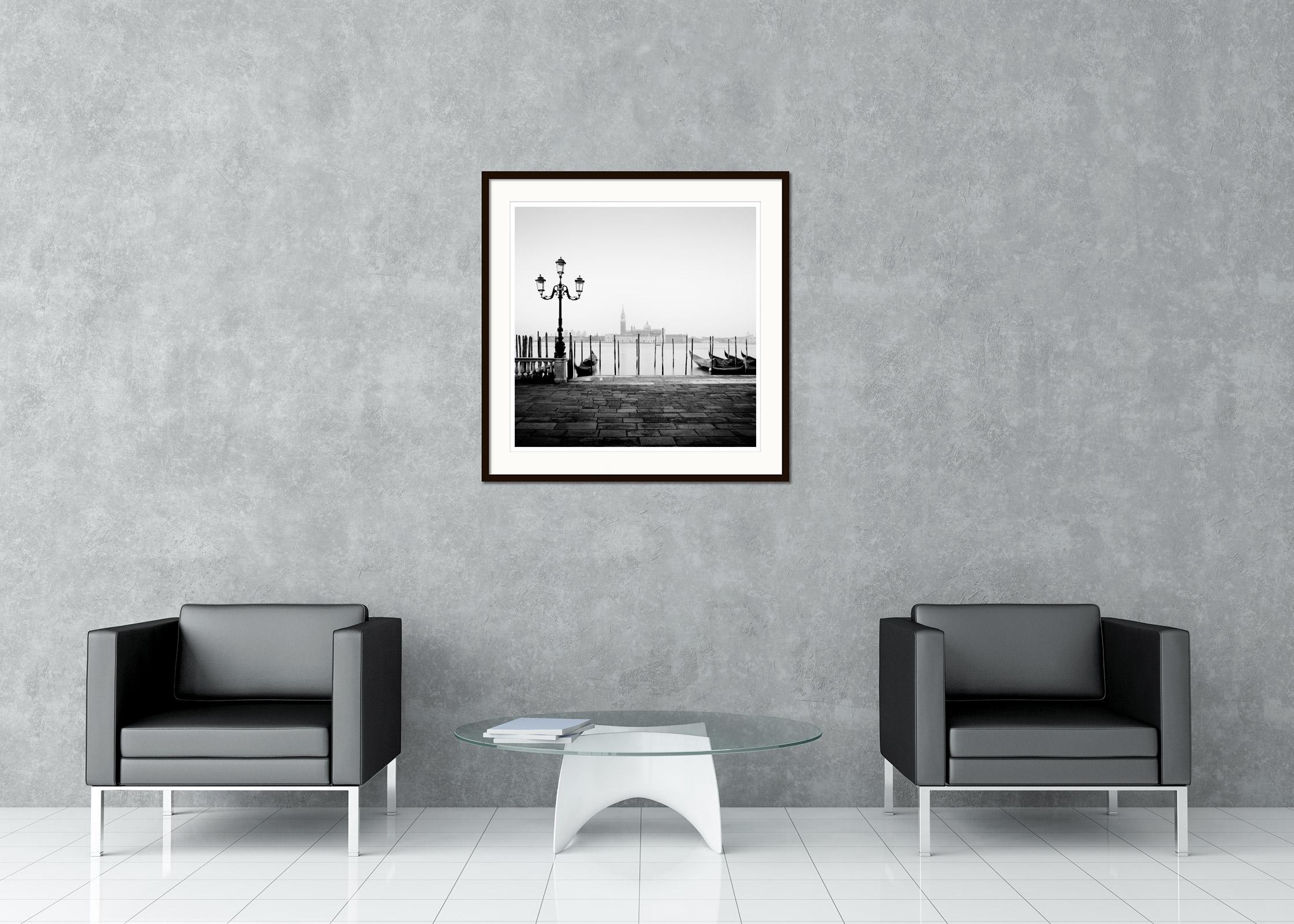 More Free Space Basilica Venice Italy black white fine art landscape photography - Gray Black and White Photograph by Gerald Berghammer