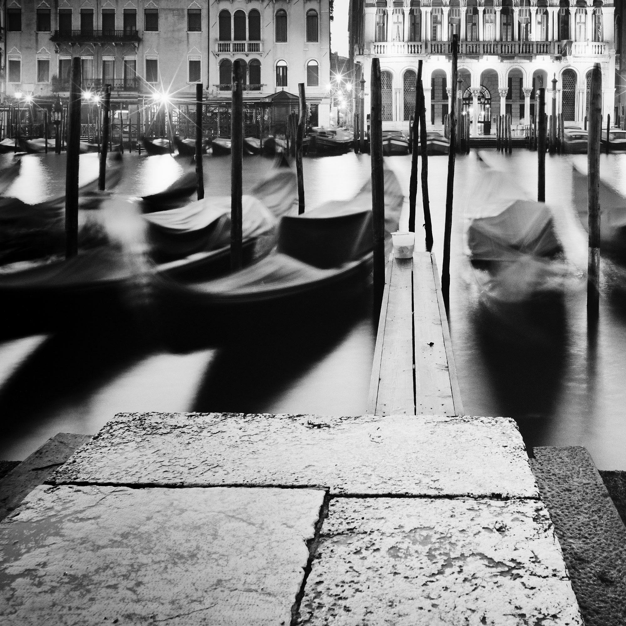 Morning Ritual, Gondola, Venice, black and white photography cityscape For Sale 5