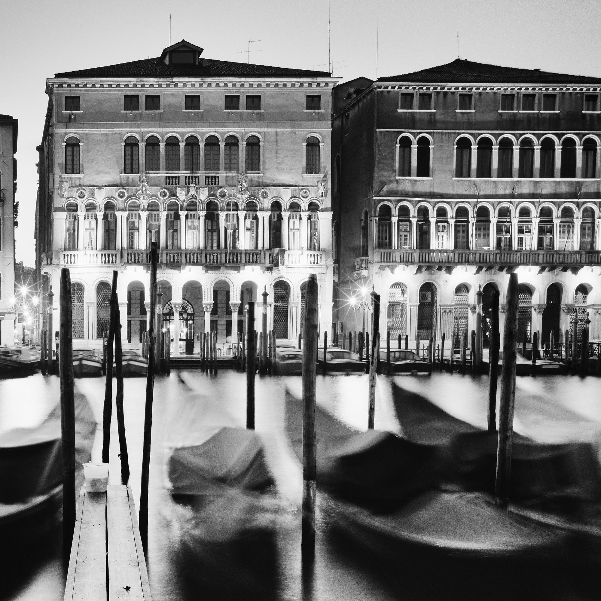 Morning Ritual, Gondola, Venice, black and white photography cityscape For Sale 6